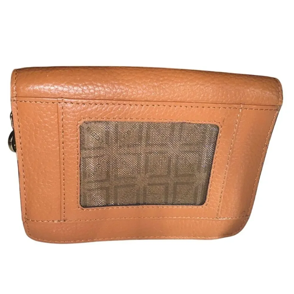 LODIS Kate Classic Zip Round Wallet in Chestnut, New without Tag MSRP $70